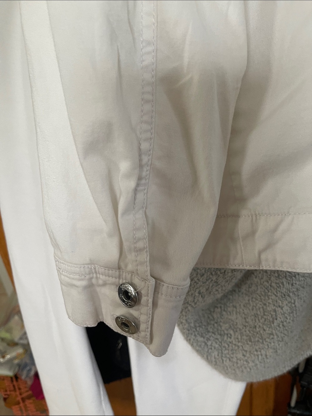 Coral Bay White Denim Jacket with Button-Front XL white - Picture 9 of 9